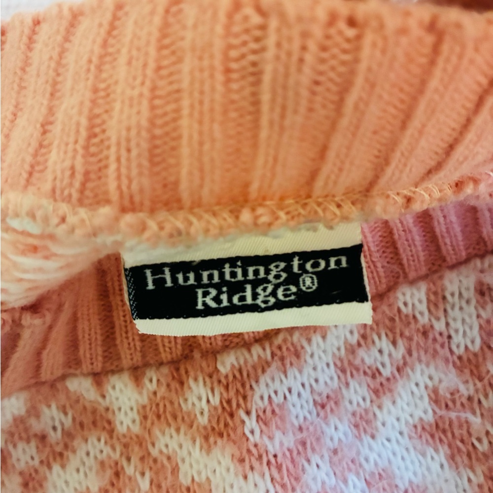 Vintage Pink & Cream Knit Sweater - Picture 4 of 5